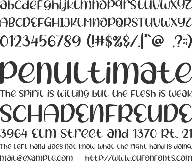 Salmonpie font preview