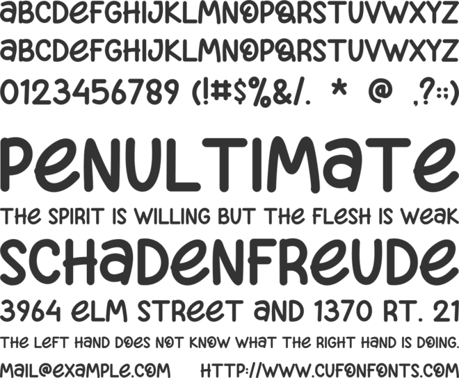 Barog font preview