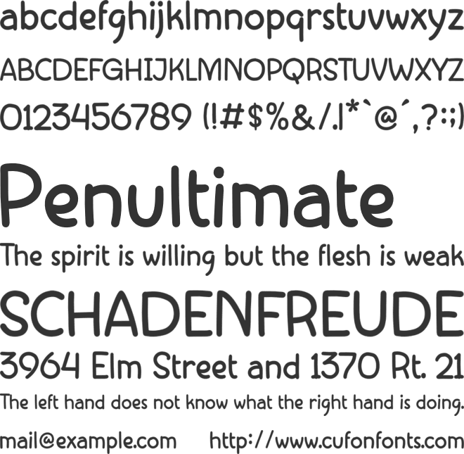 Serlby font preview