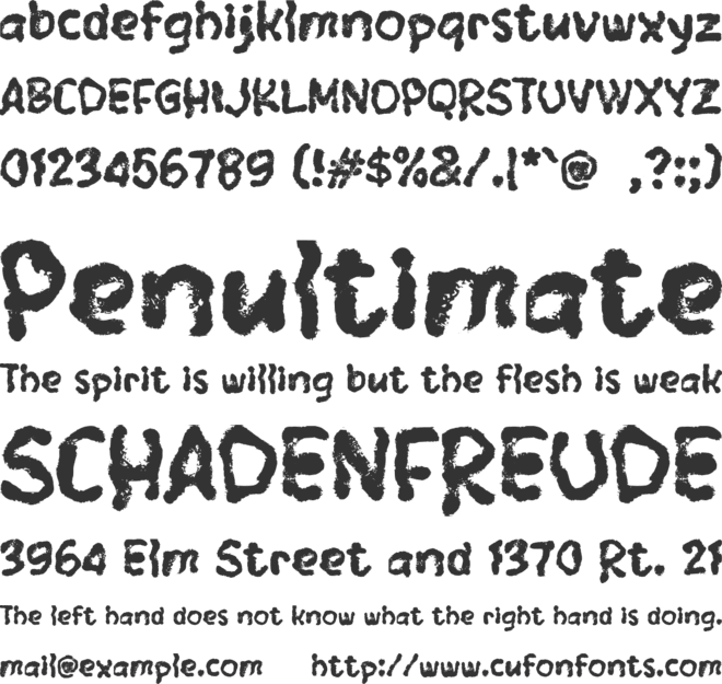 n Nguber font preview