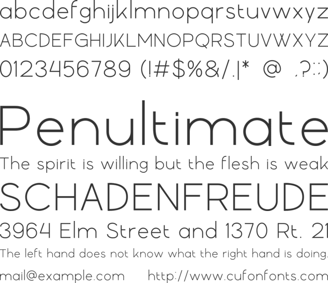 Gatte Modern font preview