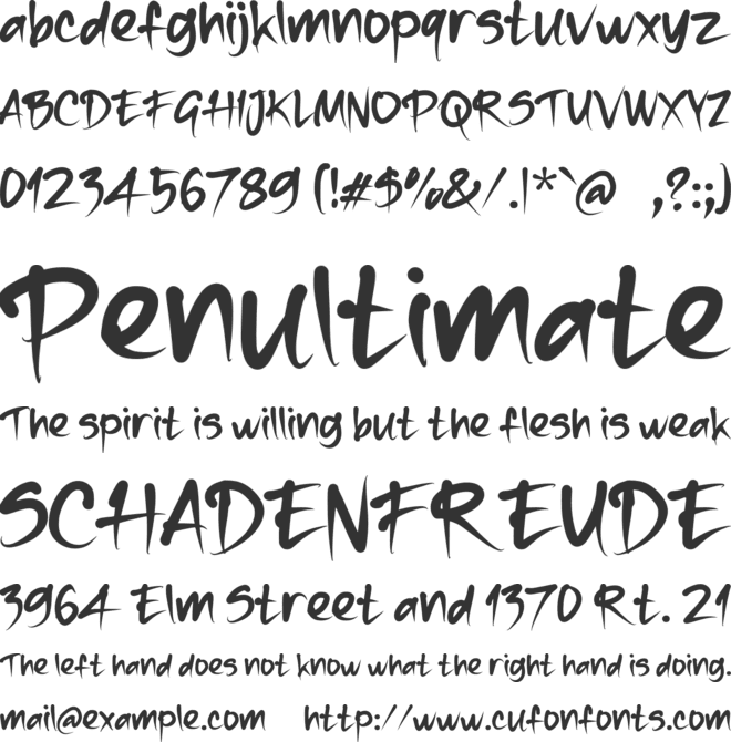 n Ngelak font preview