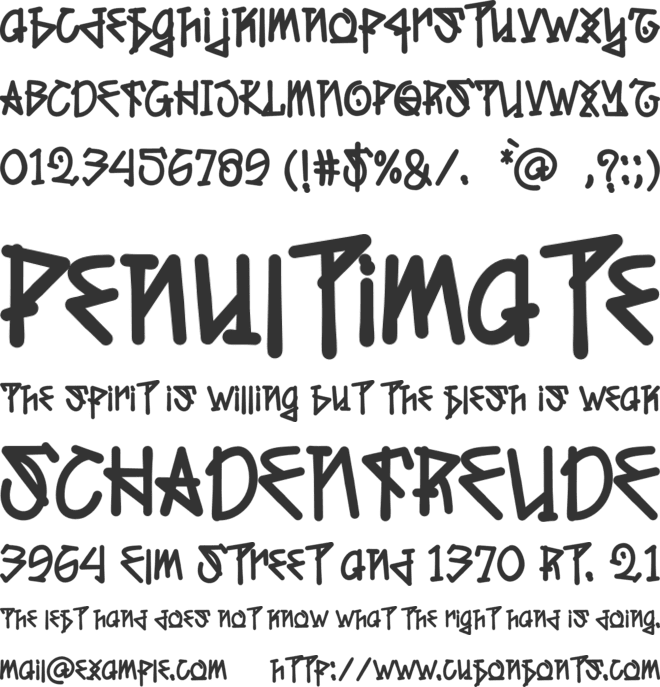 Waxioze font preview