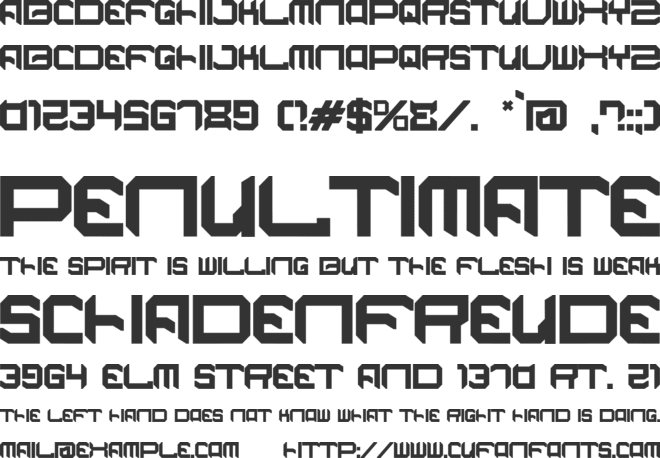 Vandroit font preview