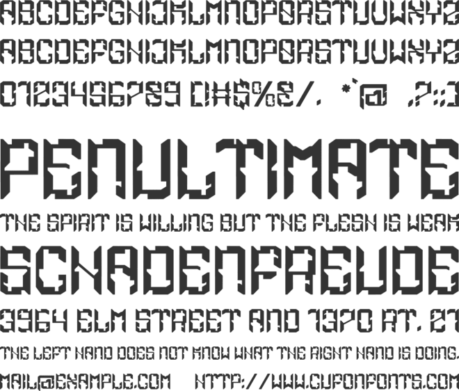 Truexon font preview