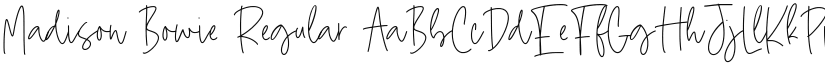 Madison Bowie font download