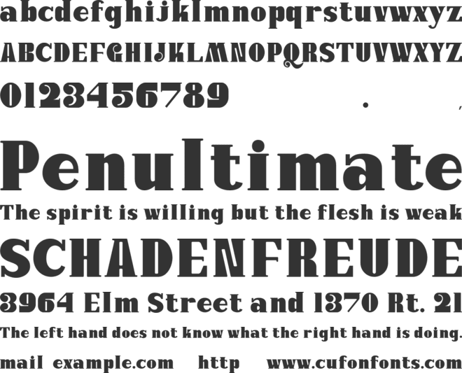 Quaint 235 font preview