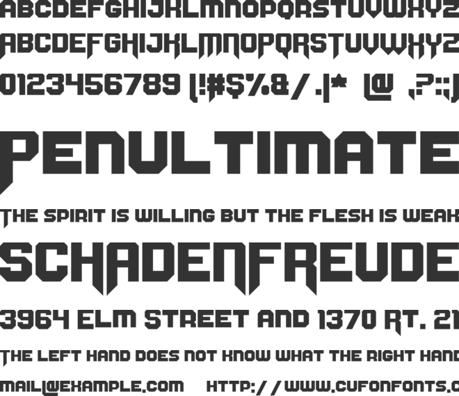 AxewieldeR font preview