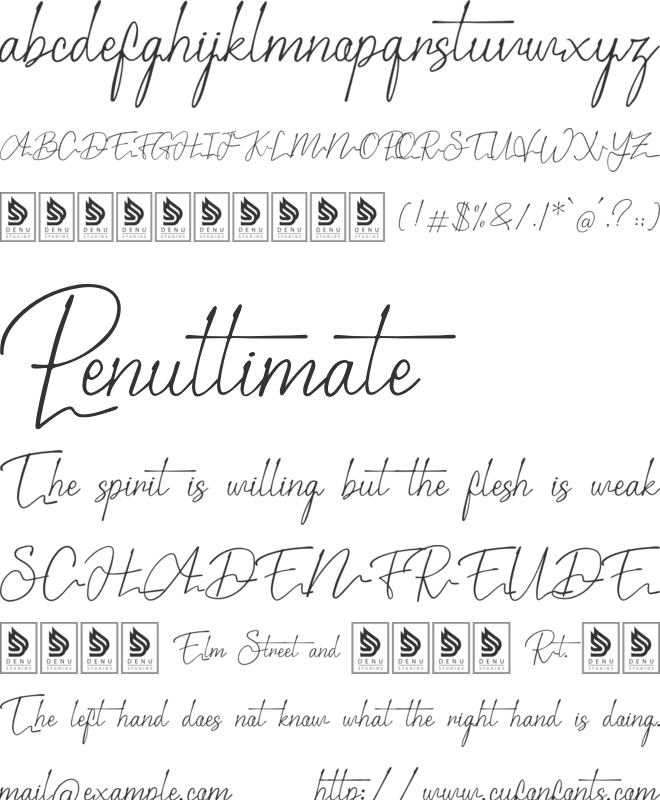 Gramy Pellicent font preview