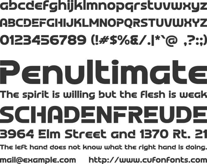 n Neco font preview