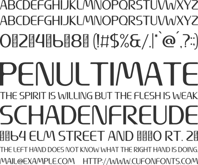 Apestron Trial Version font preview