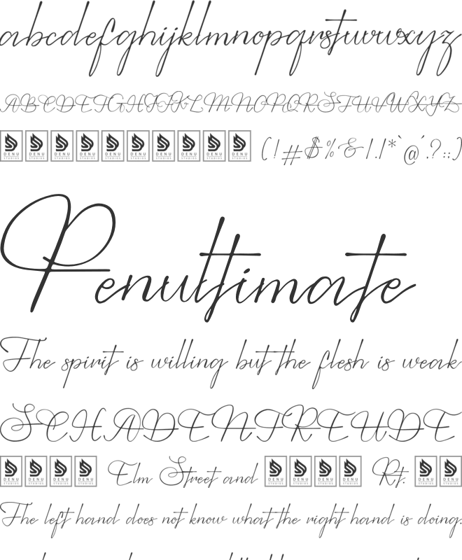 Betrayos font preview