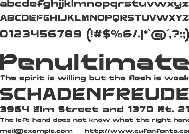 Cerdion font preview