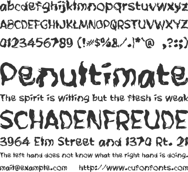 n Nandy font preview