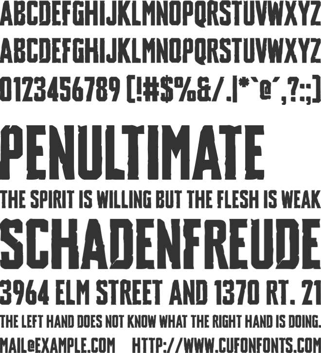 Destruction Manual font preview