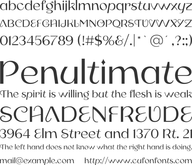 Rutina Grace font preview