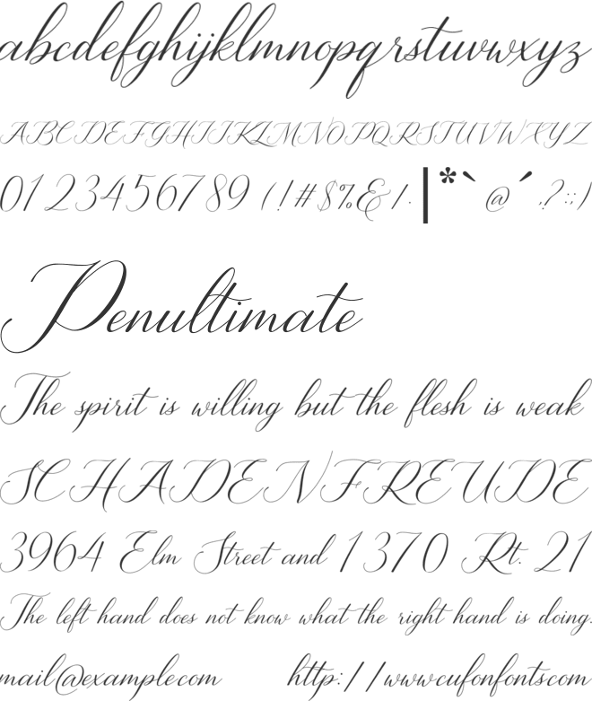 Gresilya font preview