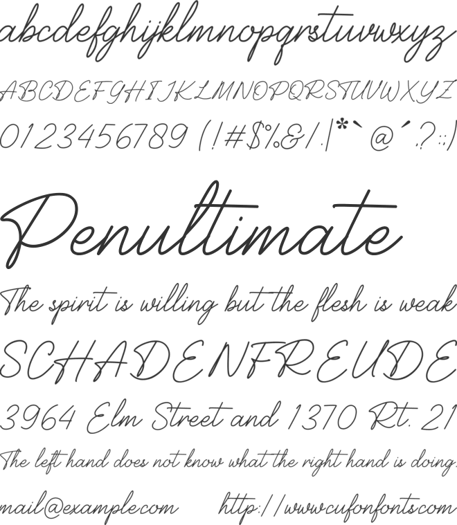 Balcony Signature font preview