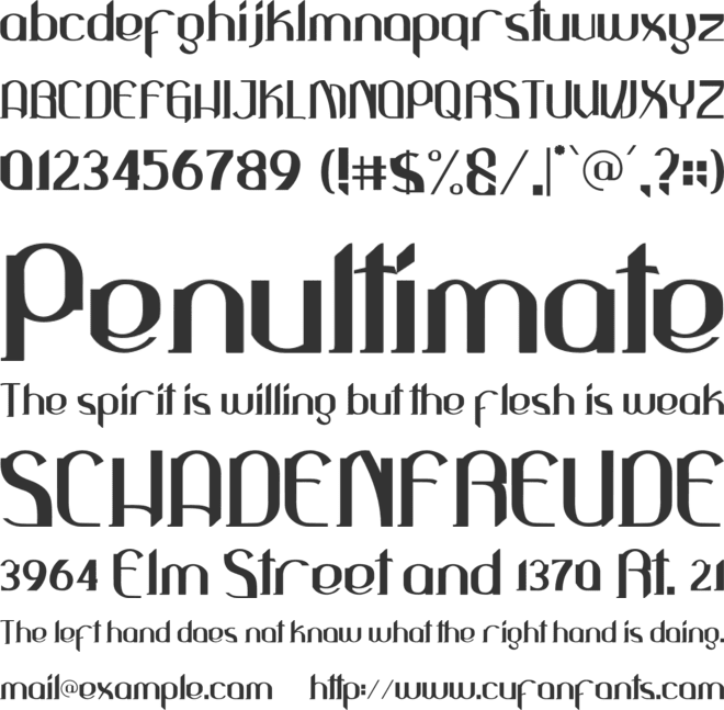 Ghallore font preview