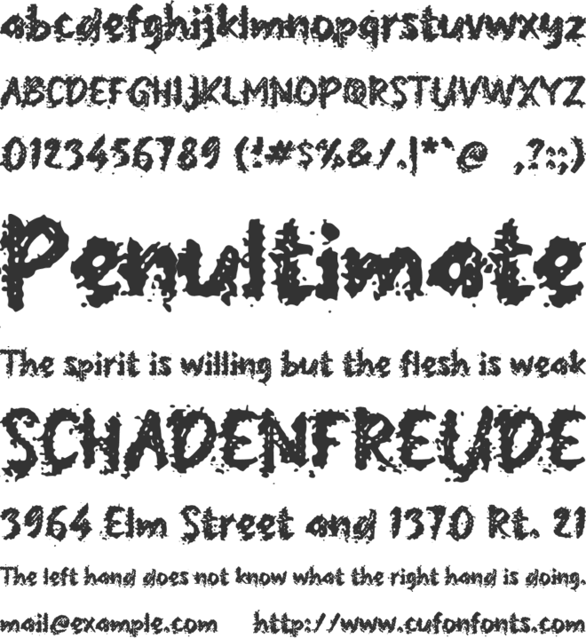 n Namry font preview