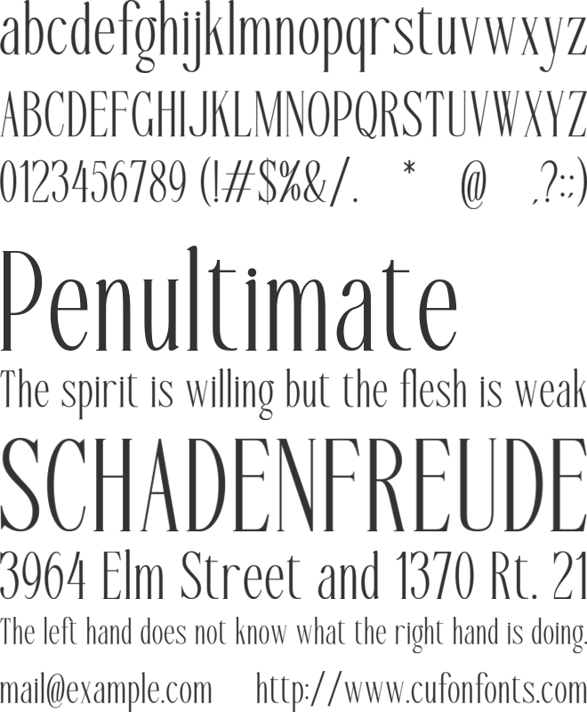 Cherola font preview