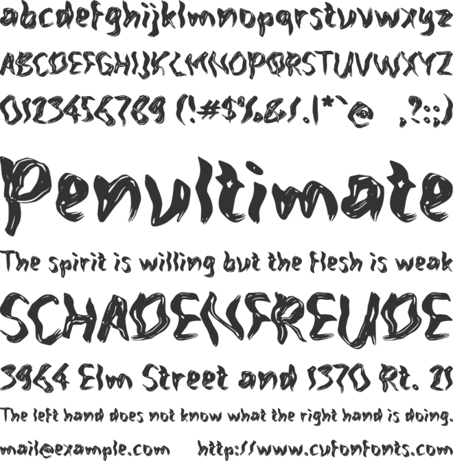 n Nagesi font preview