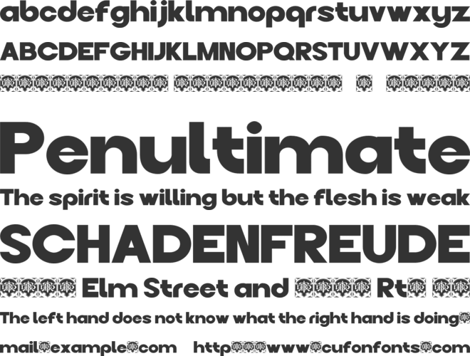 Borney font preview