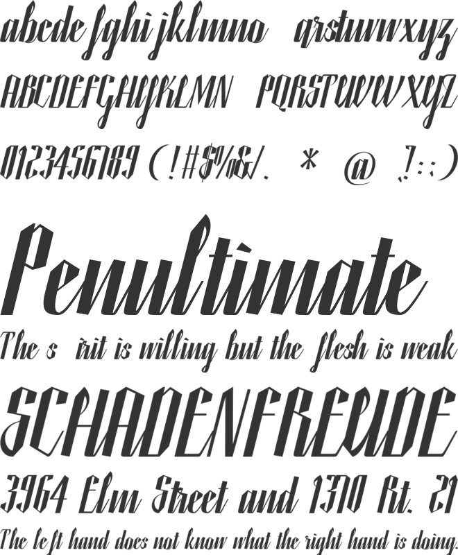 Handbird font preview