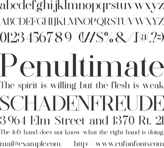 Bethia font preview