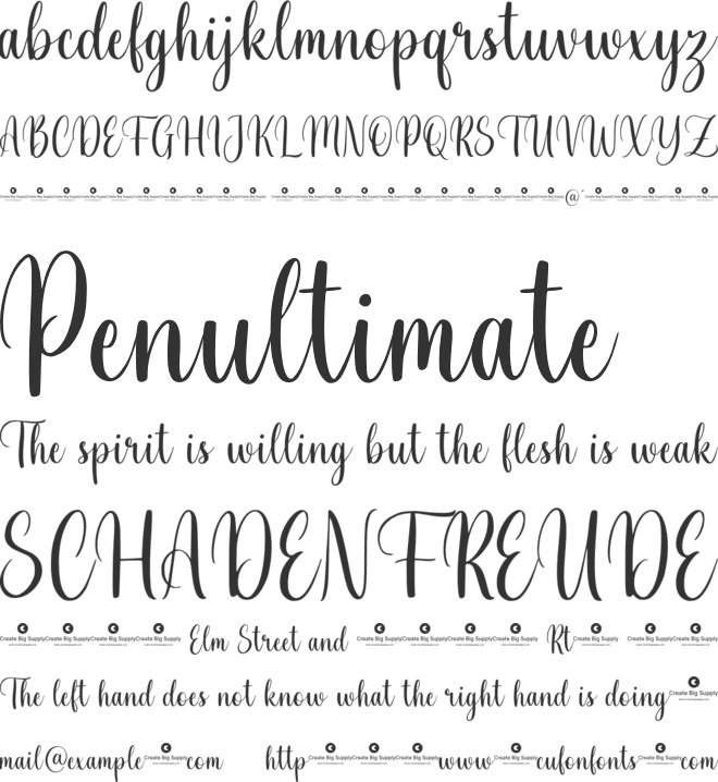 Mandilla font preview