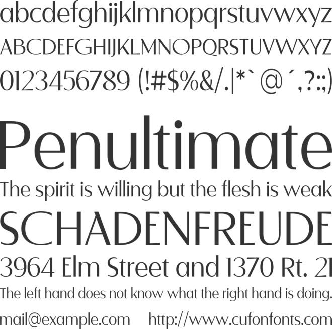 Derose font preview