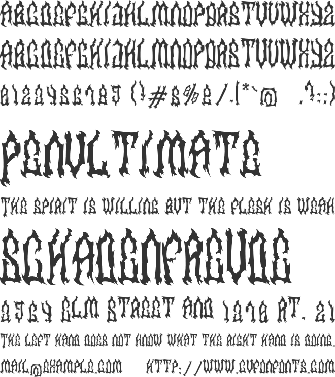 Temonspire font preview