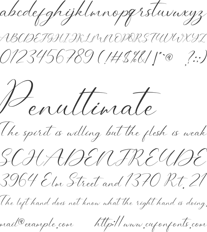 Melliovas font preview