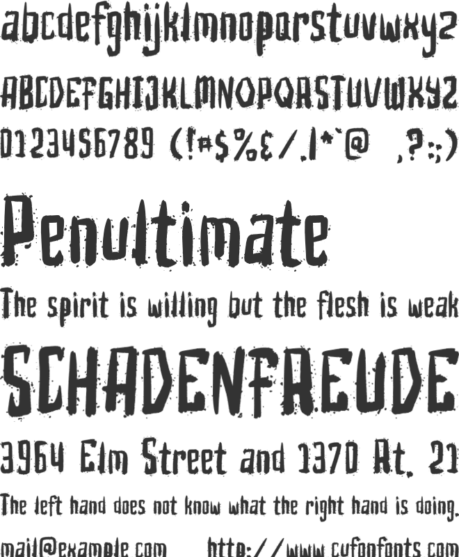 Hanoves font preview