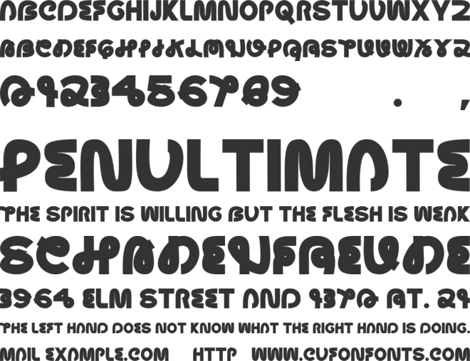 Cluvatura font preview