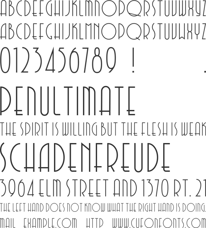 Quincento font preview