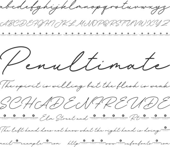 Darling Moods font preview