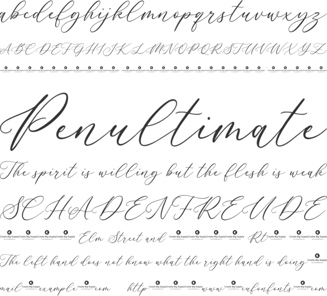 Meymona Script font preview