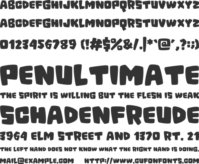 Spenbeb Game font preview