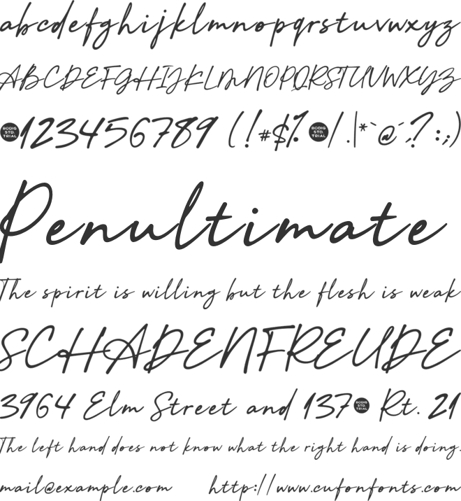 Briettany-Trial font preview