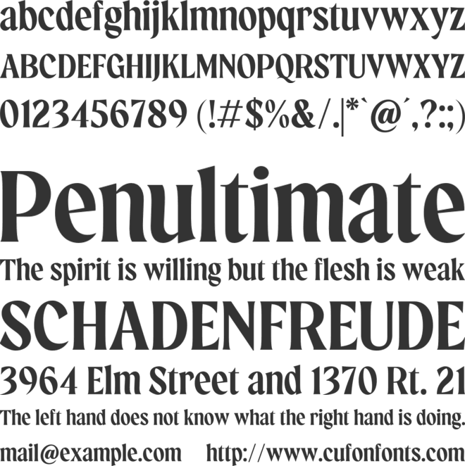 Grayscale font preview