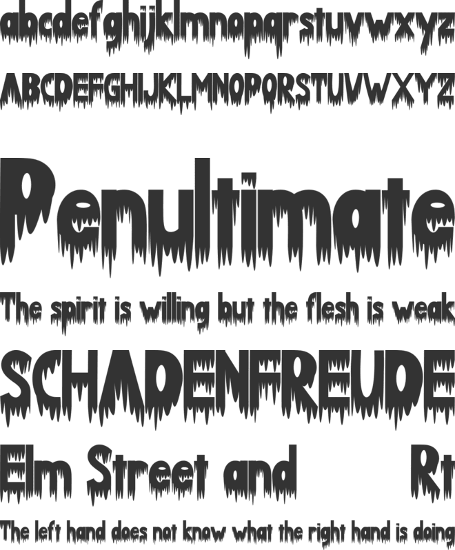 Death Zombie font preview