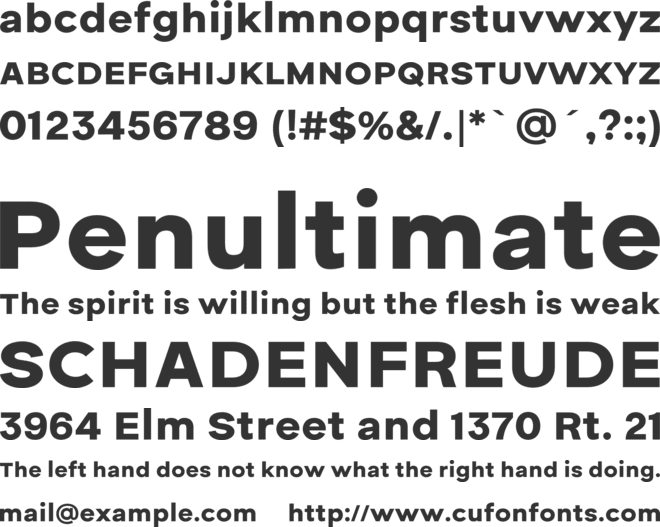 Nugros font preview