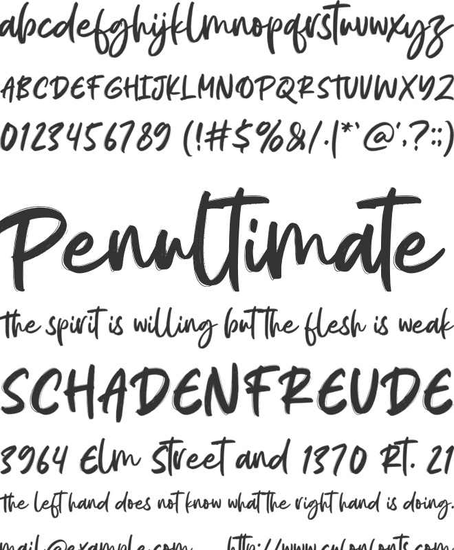 Garemy font preview