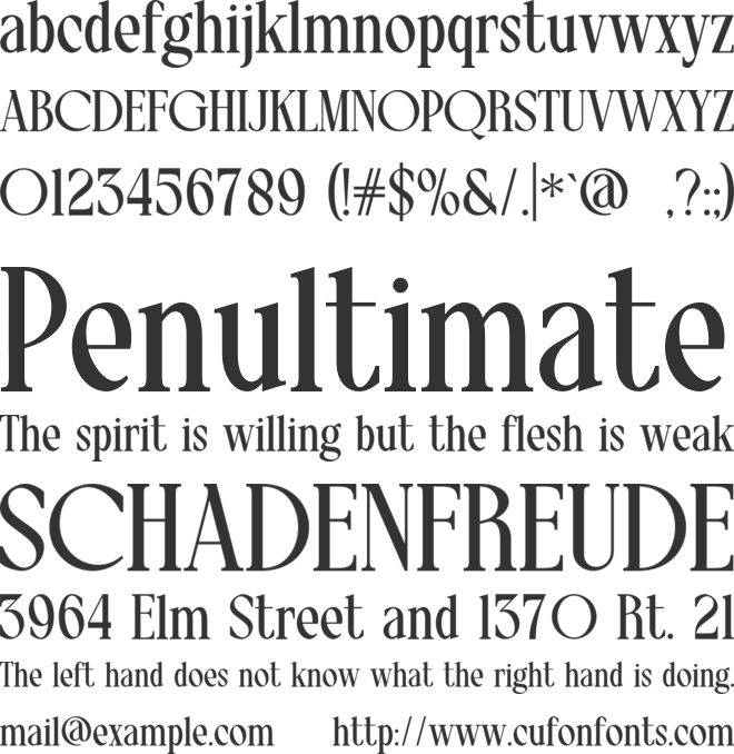 BESONI font preview