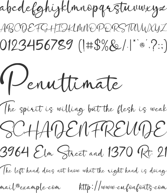 Notredame font preview