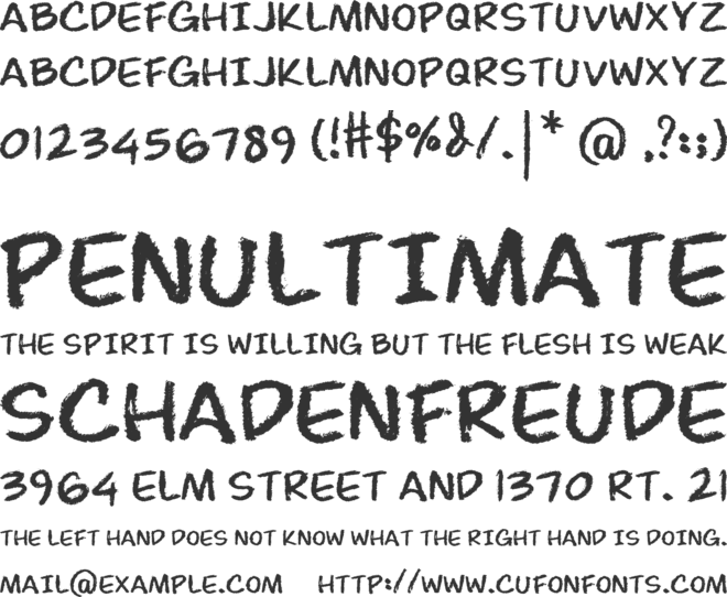 Petruck font preview