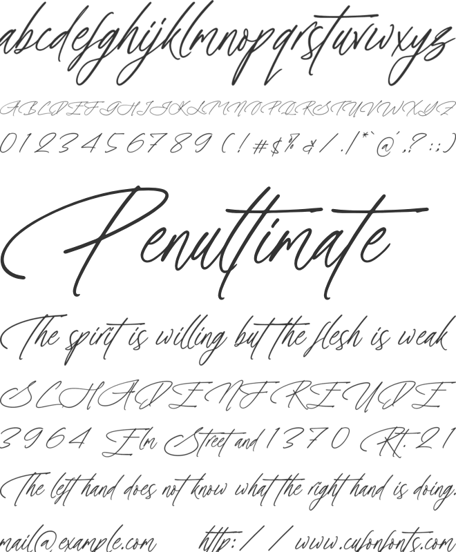 Pathentic Actions font preview