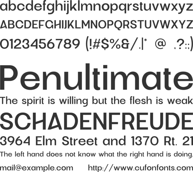 Grainy font preview