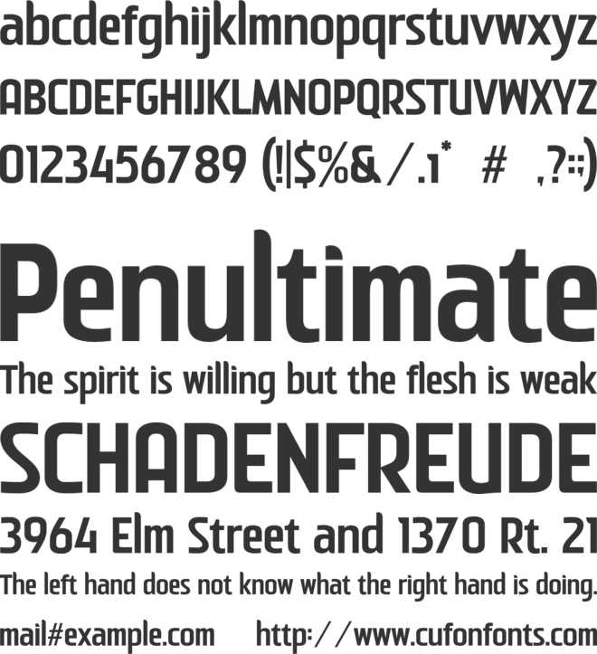 RANGE font preview